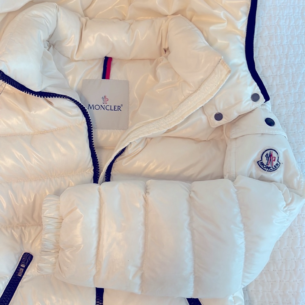 Girls size 10 white Moncler Jacket